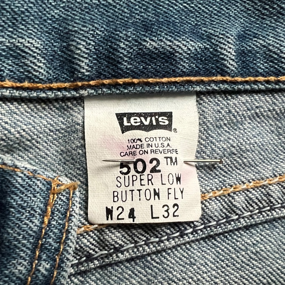 VTG Levi’s 502 buttonfly deadstock 100% cotton jeans Women  24x32 XS, NWOT USA! - Picture 3 of 14